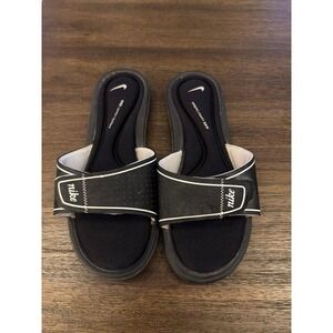 Nike Women's Comfort Footbed  Size 10 Black White Slide Sandals 360883-011